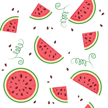 seamless pattern from watermelon.