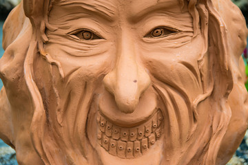 Gardens decorated with clay pots.