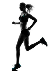 woman runner running jogger jogging silhouette