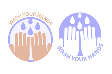 Wash your hands symbol. Vector illustration