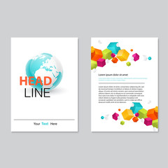 Vector brochure template design.  Abstract Backgrounds,Flat Info