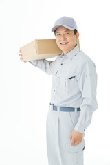 作業着を着た男性 