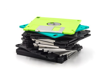 Floppy disk isolated on white background.