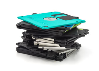 Floppy disk isolated on white background.