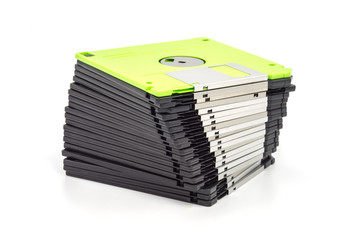 Floppy disk isolated on white background.