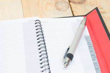 blank  phone book on wood