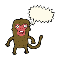 cartoon monkey with speech bubble