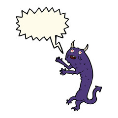 cartoon devil with speech bubble