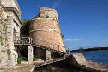 Fototapeta na wymiar Sibenik St. Nicholas Fortress / 16 century St. Nicholas fortress (Croatia)