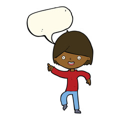 cartoon man pointing with speech bubble