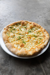 White Pizza , garlic and Mozzarella Cheese