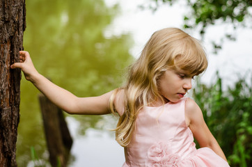 Naklejka premium little girl portrait