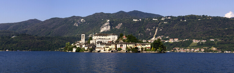 Isola di Orta San Giulio sul lago di Orta in provincia di Novara Piemonte Italia