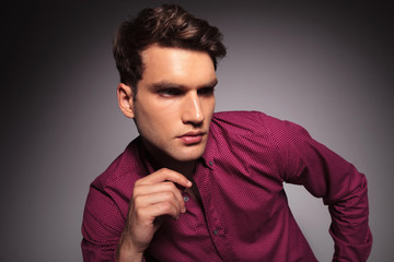 Close up picture of a handsome young man