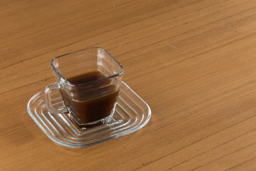 a cup of hot coffee