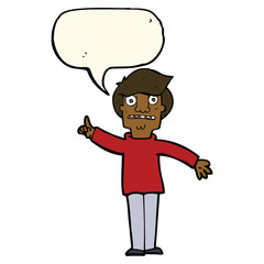 cartoon man asking question with speech bubble