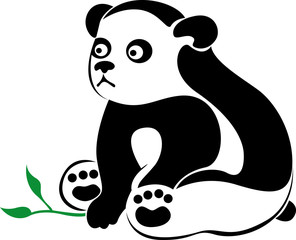 vector panda logotype