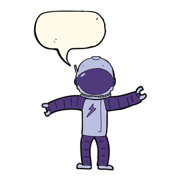 recommend clip art: cartoon astronaut with speech bubble