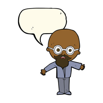 recommend clip art: cartoon genius scientist with speech bubble
