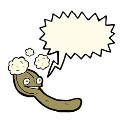 cartoon spoon with speech bubble