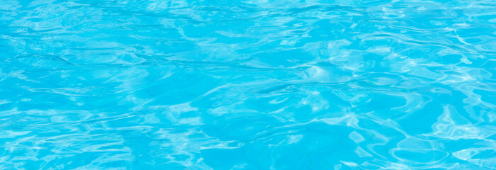 Fototapeta na wymiar Panorama, Blue pool water background