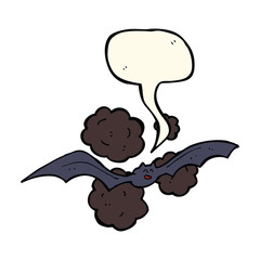 cartoon bat with speech bubble
