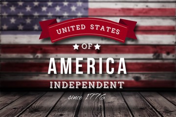 Fototapeta premium Composite image of independence day graphic