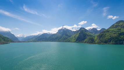 Fototapeta na wymiar View of the canton Uri from height, Switzerland