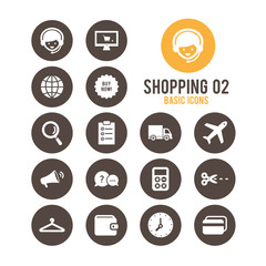 Shopping icons. Vector illustration.