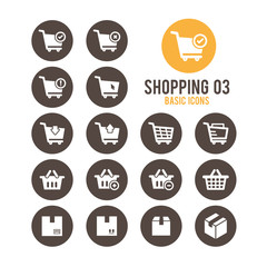 Shopping icons. Vector illustration.