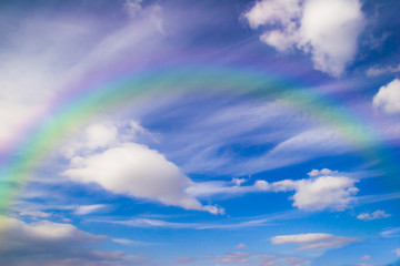 Fototapeta na wymiar Abstract rainbow on the sky