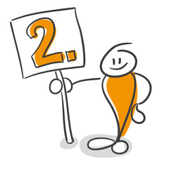 Strichmännchen Serie Pumpy / Schild 2.