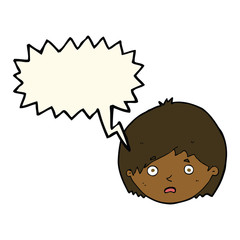 cartoon unhappy boy with speech bubble