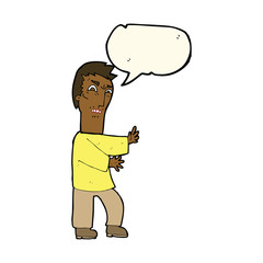 cartoon angry man with speech bubble