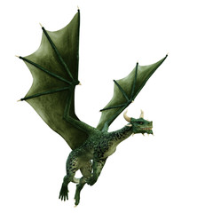dragon simply flying