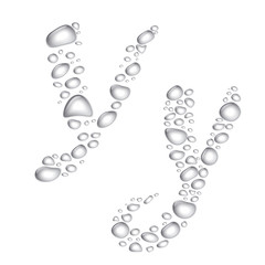 Water drops Alphabet Yy