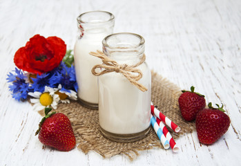 Bottles of milk