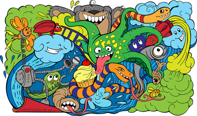 crazy sea-life creatures having fun 2