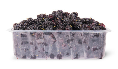 Mulberry in a plastic tray