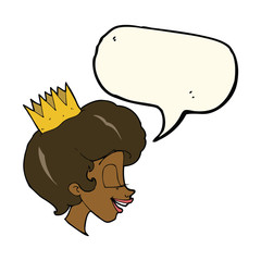 cartoon princess with speech bubble