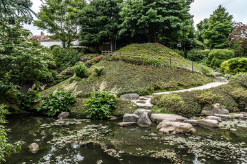 Pond in Beautiful Albert Kahn Park. Boulogne-Billancourt, Paris