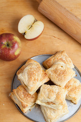Puff pastry with apple.