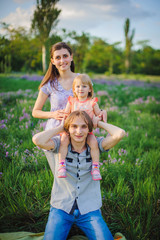 Obraz premium Portrait of mother, father and daughter