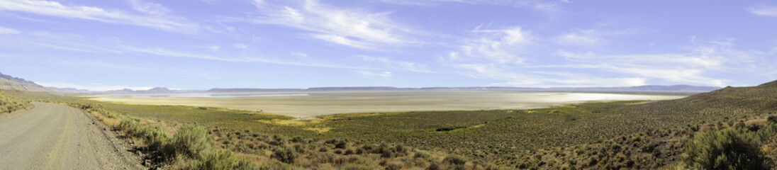 Panorama Alvord Desert, Harney County, Southeastern Oregon, Western United States