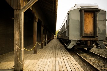 Old train on station