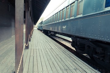 Fototapeta premium Old train on station