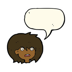 cartoon shocked expression  with speech bubble