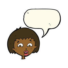 cartoon shocked expression  with speech bubble