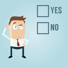 difficult decision businessmann vote