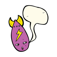 cartoon bomb with speech bubble